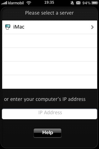 Meinen iMac mit installiertem Server gefunden!