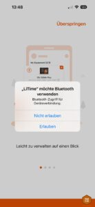 Litime-App Bluetooth Zugriff