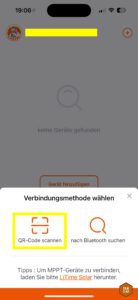 Litime-App Gerät hinzufügen via Barcode